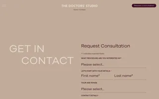 The Doctors' Studio homepage website preview