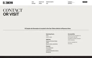 El Zanjón homepage website preview