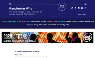 Manchester Wire homepage website preview
