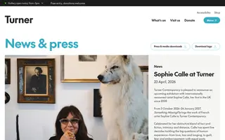 Turner Contemporary homepage website preview