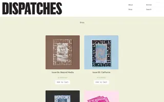 Dispatches homepage website preview