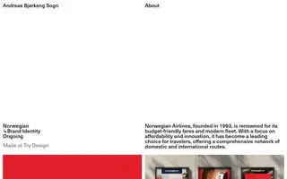 Andreas Bjørkeng Sogn homepage website preview