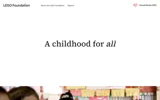 LEGO Foundation homepage website preview