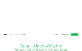 Wage homepage website preview
