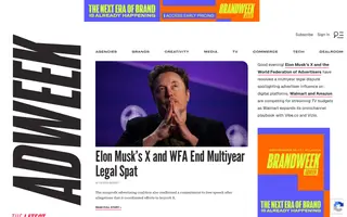 Adweek homepage website preview