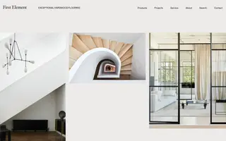 First Element homepage website preview
