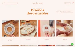 Tienda Moli homepage website preview