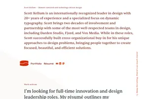 Scott Kellum homepage website preview