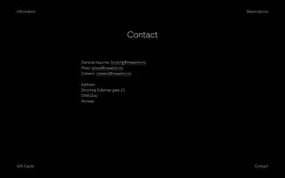 Maaemo homepage website preview
