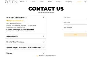 Kremerata Baltica homepage website preview