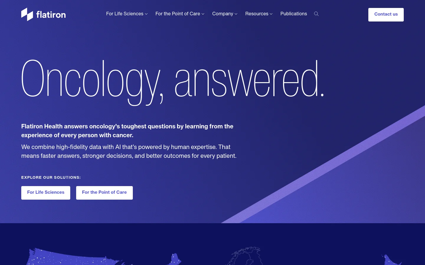 Flatiron Home / Landing desktop website screenshot