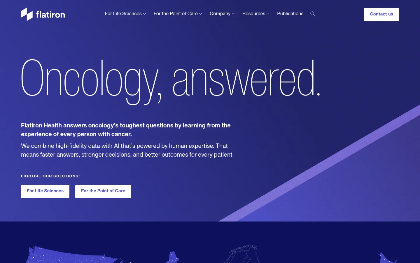 Flatiron Home / Landing desktop website screenshot