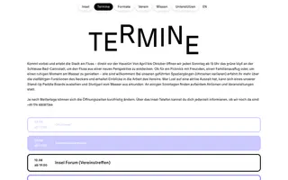 Die Neckarinsel homepage website preview