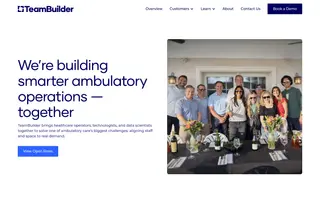 TeamBuilder homepage website preview