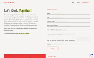 Sydopia homepage website preview