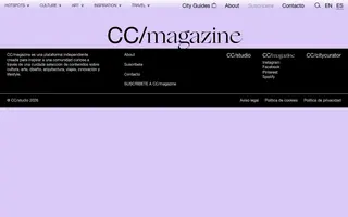 CC/magazine homepage website preview