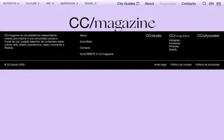 CC/magazine homepage website preview