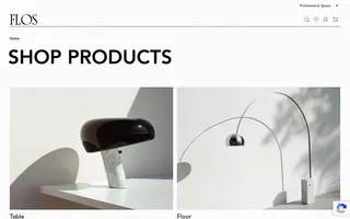 Flos homepage website preview