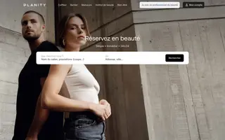 Planity homepage website preview