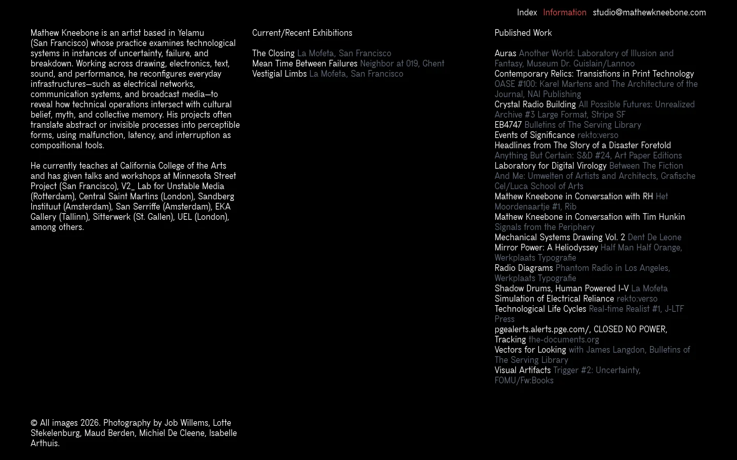 Mathew Kneebone Services desktop website screenshot