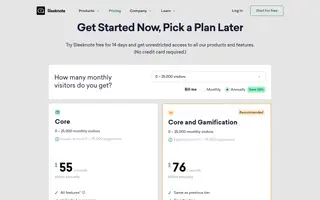 Sleeknote | Engage Your Visitors with On-Site Messages homepage website preview