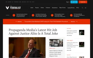The Federalist homepage website preview