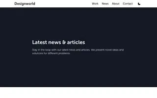 Designworld homepage website preview