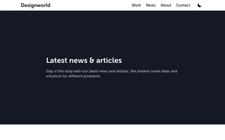 Designworld homepage website preview