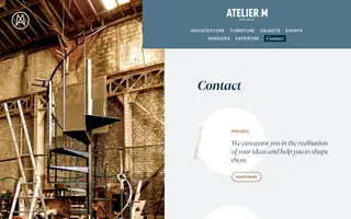 Atelier.M homepage website preview