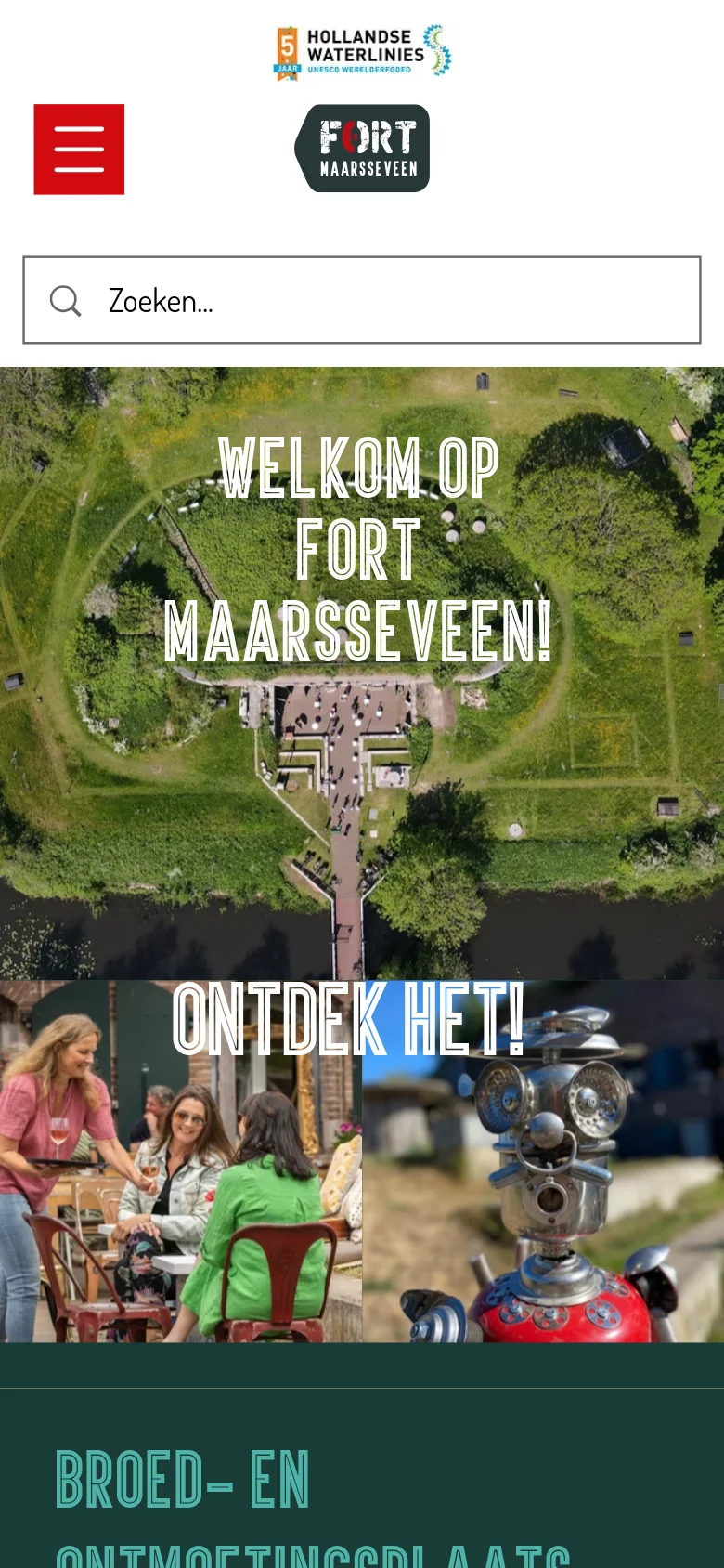 Fort Maarsseveen homepage mobile website screenshot