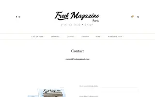Fresh Magazine Paris homepage website preview