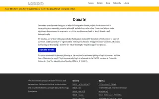 Logic Magazine homepage website preview