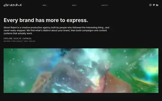 Ghost Robot homepage website preview