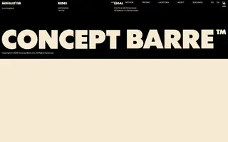 Concept Barre homepage website preview