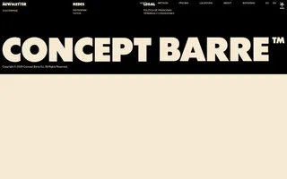 Concept Barre homepage website preview