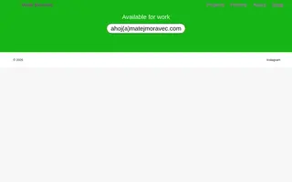 Matěj Moravec homepage website preview