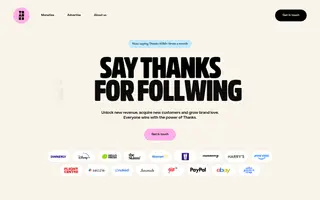 Thanks homepage website preview