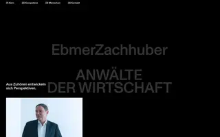 ebmerzachhuber.at homepage website preview
