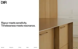 Diir homepage website preview