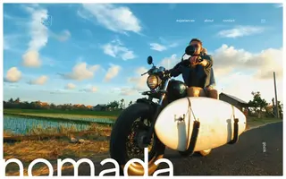 nomada homepage website preview