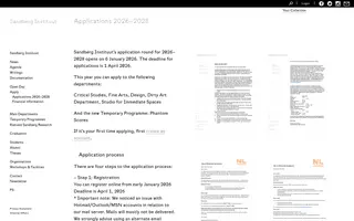 Sandberg Instituut homepage website preview