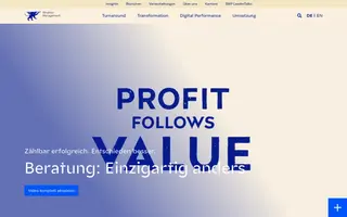 Struktur Management Partner homepage website preview