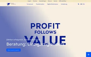 Struktur Management Partner homepage website preview