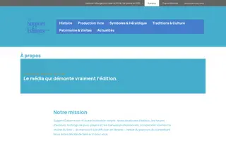 Support Editions homepage website preview