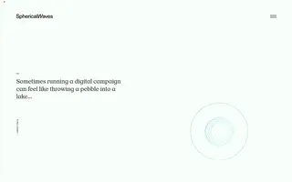 Spherical Waves homepage website preview