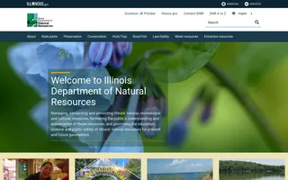 Illinois Department of Natural Resources homepage website preview