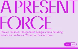 A Present Force homepage website preview