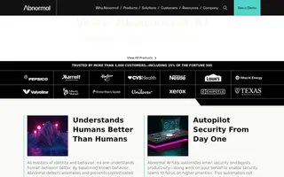 Abnormal AI homepage website preview