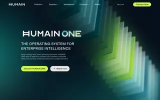 Humain homepage website preview