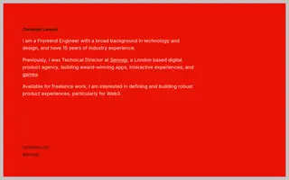 Christoph Lorenzi homepage website preview